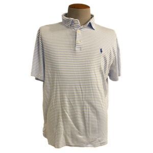Polo Ralph Lauren Soft Custom Slim Fit Sz. XL Blue/White Stripe Lightweight Pack